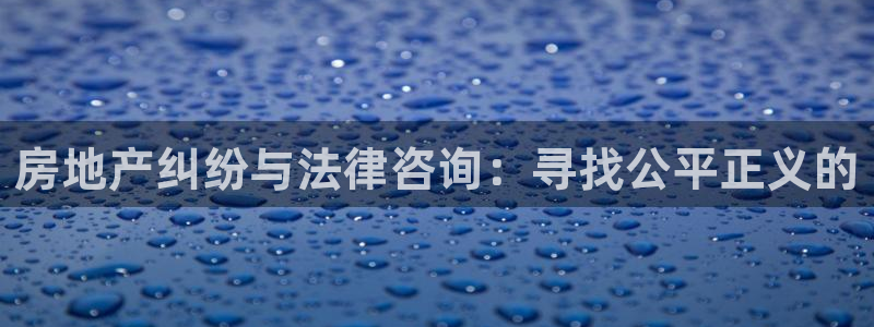 新宝5账号注册：房地产纠纷与法律咨询：寻找公平正义的