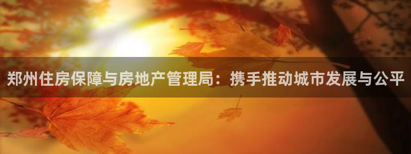 新宝5登录霸：郑州住房保障与房地产管理局：携手推动城市发展与