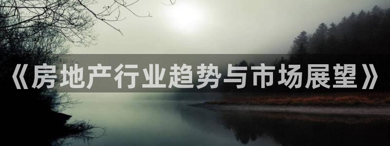 新宝5浗维33 300：《房地产行业趋势与市场展望》
