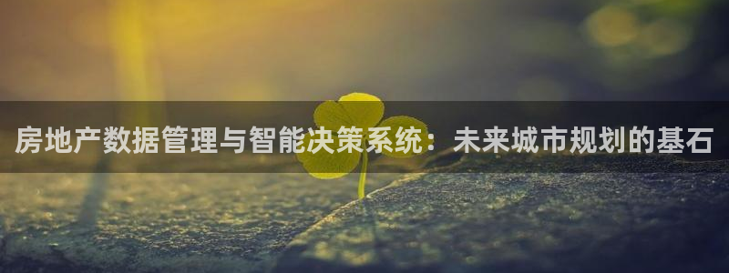 新宝5褚74OOO5：房地产数据管理与智能决策系统：未来城市