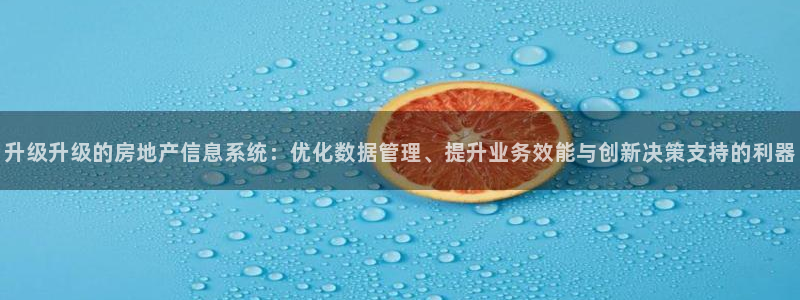 新宝5平台登陆：升级升级的房地产信息系统：优化数据管理、提升