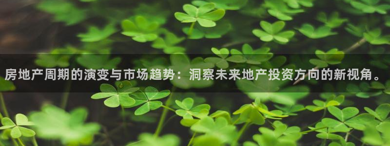 新宝5挂机：房地产周期的演变与市场趋势：洞察未来地产投资方向